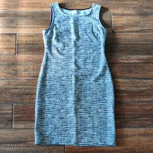 Kaileigh Gray Sheath Midi Dress Scoop Neck Sleeveless Small